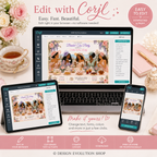 African American Bridal Tea Party Invitation |  Editable Template