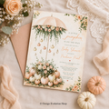 A Little Pumpkin Floral Baby Shower Invitation |  Editable Template