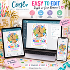 Countdown to the Noon Year Kids New Year’s Eve Party Invitation | Editable Template