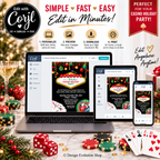 Casino Holiday Party Invitation | Editable Template