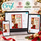 African American Nutcracker Christmas Party Invitation  |  Holiday Party Invite | Editable Template