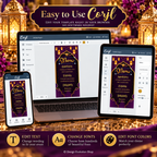 Arabian Nights Menu | Aladdin Dinner Party | Moroccan Theme  | Editable Template