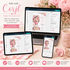 Baby-Q BBQ Shower Invitation | Pink Floral Grill |  Editable Template
