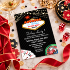 Casino Night Party Invitation | Las Vegas Casino | Editable Template