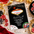 Casino Night Birthday Invitation | Las Vegas Casino | Editable Template