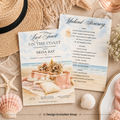 Last Toast on the Coast Bachelorette Pink Invitation |  Editable Template
