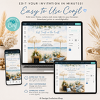 Last Toast on the Coast Bachelorette Invitation |  Editable Template
