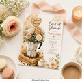 Love is Brewing Coffee Bridal Shower Invitation |  Editable Template