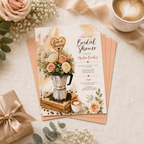 Love is Brewing Coffee Bridal Shower Invitation |  Editable Template