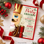 Nutcracker Christmas Party Invitation  |  Holiday Party Invite | Editable Template