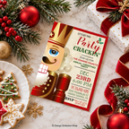Nutcracker Christmas Party Invitation  |  Holiday Party Invite | Editable Template