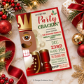 African American Nutcracker Christmas Party Invitation  |  Holiday Party Invite | Editable Template