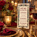Medieval Menu | Royal Feast Renaissance Blue | Editable Template