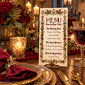 Medieval Menu | Royal Feast Renaissance Red | Editable Template