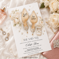 Wifey for Lifey High Heels Floral Bridal Shower Invitation |  Editable Template