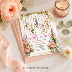 Wildly in Love Hanging Frames Wildflower Invitation |  Editable Template