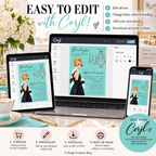 Breakfast at Tiffany’s Bridal Shower Invitation Blonde | Editable Template