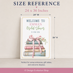 Book themed Bridal Shower Welcome Sign Editable Template | 24 x 36 Editable Sign