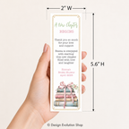 Book Themed Ribbon Bridal Shower Bookmark Editable Template
