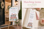Book Themed Ribbon Bridal Shower Invitation Editable Template