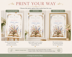 Floral Book Themed Bridal Shower Welcome Sign Editable Template | 24 x 36 Editable Sign