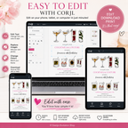 Cocktails and Couture Invitation |  Editable Template