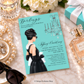 Breakfast at Tiffany’s Bridal Shower Invitation | Black Hair Editable Template