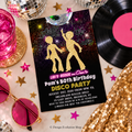 70s Disco Afro Birthday Invitation | Retro Disco Party Invite | Editable Template