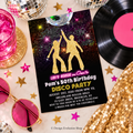 70s Disco Birthday Invitation | Retro Disco Party Invite | Editable Template