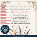 Floral Book Themed Bridal Shower Invitation Editable Template