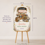 Fresh Off the Market Welcome Sign | Vintage Flower Cart Editable Template