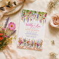 Wildly in Love Hanging Wildflower Invitation |  Editable Template
