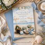 Last Toast on the Coast Bachelorette Invitation |  Editable Template
