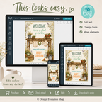 Vintage Locally Grown Baby Shower Welcome Sign |  Editable Template