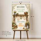 Vintage Locally Grown Baby Shower Welcome Sign |  Editable Template
