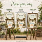 Vintage Locally Grown Baby Shower Welcome Sign |  Editable Template