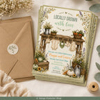 Vintage Locally Grown Baby Shower Invitation |  Editable Template