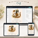 Love is Brewing Bridal Shower Invitation |  Editable Template