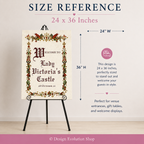 Medieval Birthday Welcome Sign Editable Template | 24 x 36 Editable Sign