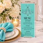 Breakfast at Tiffany’s Chandelier Bridal Shower Menu | Editable Template