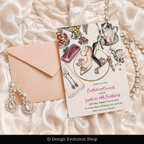 Shoe Platter Jewelry Fashion Invitation |  Editable Template