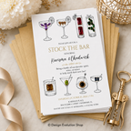 Stock the Bar Couples Shower Jewels Invitation |  Editable Template