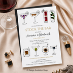 Stock the Bar Couples Shower Jewels Invitation |  Editable Template