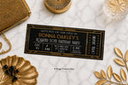 Roaring 20s Gatsby Ticket Invitation Editable Template