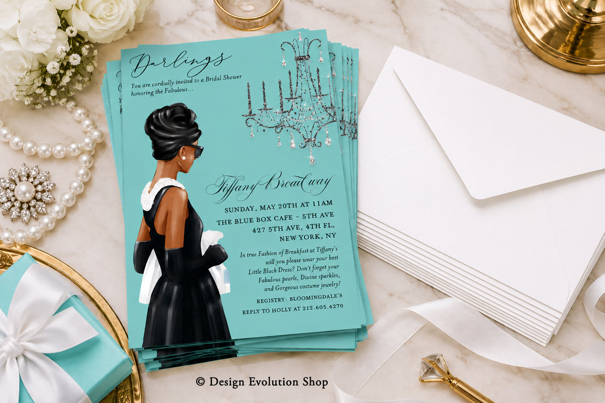 Breakfast at Tiffany’s Bridal Shower Invitation Editable Template