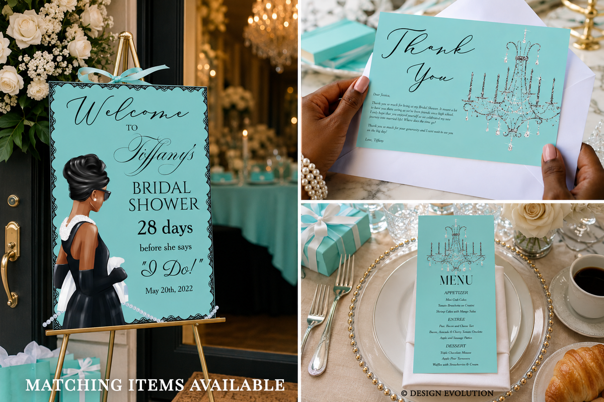 Breakfast at Tiffany’s Bridal Shower Invitation Editable Template
