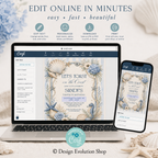 Let's Toast on the Coast Beach Invitation Editable Template