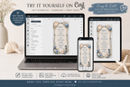 Let's Toast on the Coast Beach Menu Editable Template