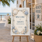 Let's Toast on the Coast Beach Welcome Sign Editable Template | 24 x 36 Editable Sign