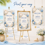 Let's Toast on the Coast Beach Welcome Sign Editable Template | 24 x 36 Editable Sign